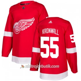 Män Ishockey Detroit Red Wings Tröja Niklas Kronwall 55 Adidas 2017-2018 Röd Authentic